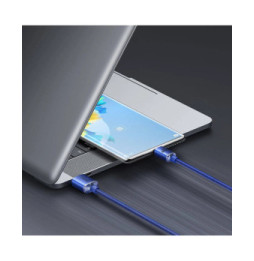 Baseus Câble USB-C vers USB-A 100W Série Crystal Shine Charge et Synchronisation 1,2m Bleu