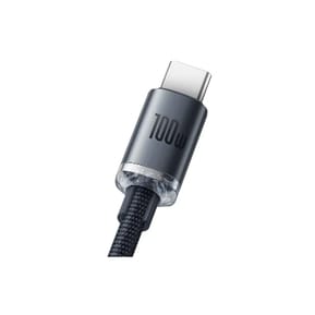 Baseus Câble USB-C vers USB-A 100W Série Crystal Shine Charge et Synchronisation 1,2m Noir — image 3