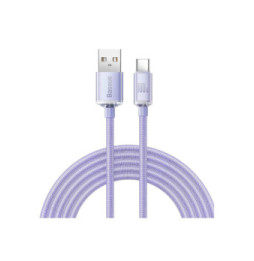 Baseus Câble USB-C vers USB-A 100W Série Crystal Shine Charge et Synchronisation 2m Lavande