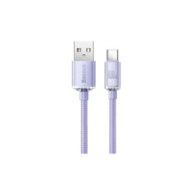 Baseus Câble USB-C vers USB-A 100W Série Crystal Shine Charge et Synchronisation 2m Lavande