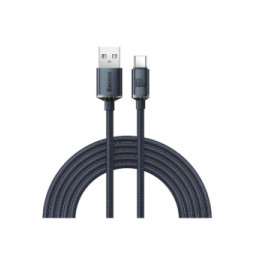 Baseus Câble USB-C vers USB-A 100W Série Crystal Shine Charge et Synchronisation 2m Noir