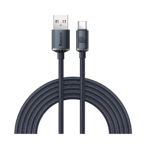 Baseus Câble USB-C vers USB-A 100W Série Crystal Shine Charge et Synchronisation 2m Noir