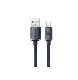 Baseus Câble USB-C vers USB-A 100W Série Crystal Shine Charge et Synchronisation 2m Noir