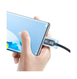 Baseus Câble USB-C vers USB-A 100W Série Crystal Shine Charge et Synchronisation 2m Noir