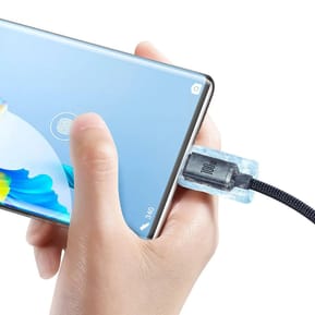 Baseus Câble USB-C vers USB-A 100W Série Crystal Shine Charge et Synchronisation 2m Noir — image 4
