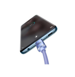 Baseus Câble USB-C vers USB-C 100W Série Crystal Shine Charge et Synchronisation 1,2m Lavande