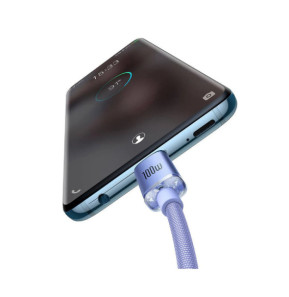 Baseus Câble USB-C vers USB-C 100W Série Crystal Shine Charge et Synchronisation 1,2m Lavande