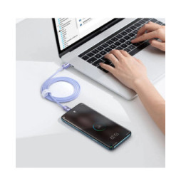 Baseus Câble USB-C vers USB-C 100W Série Crystal Shine Charge et Synchronisation 1,2m Lavande