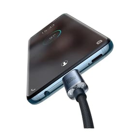 Baseus Câble USB-C vers USB-C 100W Série Crystal Shine Charge et Synchronisation 1,2m Noir — image 3