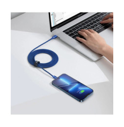 Baseus Câble USB-C vers USB-C 100W Série Crystal Shine Charge et Synchronisation 2m Bleu