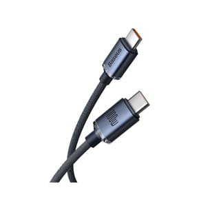 Baseus Câble USB-C vers USB-C 100W Série Crystal Shine Charge et Synchronisation 2m Noir — image 2