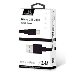 Câble fonemax X-SYNC Lightning vers USB - pour iPad, iPhone et iPod (120 cm - 2.4A), Certifié par Apple — image 2