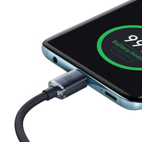 Baseus Câble USB-C vers USB-C 100W Série Crystal Shine Charge et Synchronisation 2m Noir — image 4
