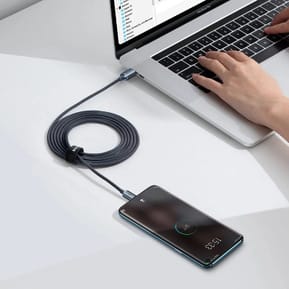 Baseus Câble USB-C vers USB-C 100W Série Crystal Shine Charge et Synchronisation 2m Noir — image 5