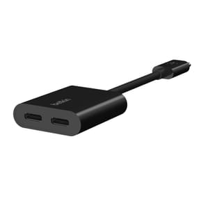 Belkin Adaptateur USB-C Connect audio + recharge (Noir) — image 2