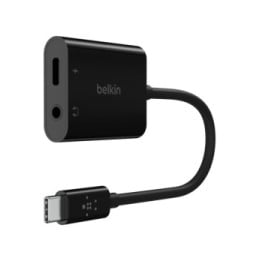Belkin Adaptateur USB-C vers Jack et USB-C pour charge (Noir)