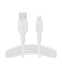Belkin Boost Charge Flex Câble silicone USB-A vers Lightning (Blanc) - 1 m
