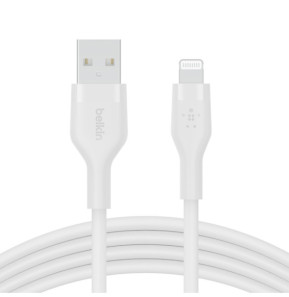 Belkin Boost Charge Flex Câble silicone USB-A vers Lightning (Blanc) - 1 m