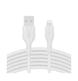 Belkin Boost Charge Flex Câble silicone USB-A vers Lightning (Blanc) - 2 m