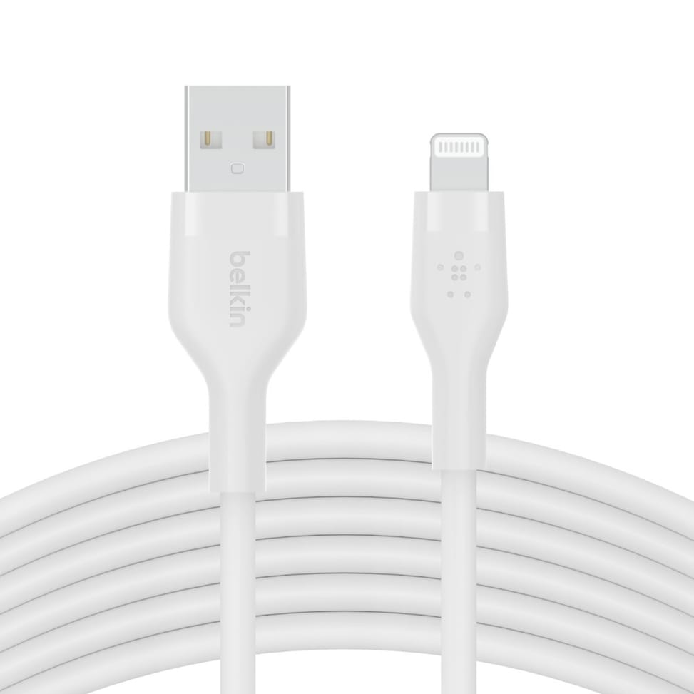 Belkin Boost Charge Flex Câble silicone USB-A vers Lightning (Blanc) - 2 m — image 3