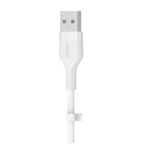 Belkin Boost Charge Flex Câble silicone USB-A vers Lightning (Blanc) - 2 m