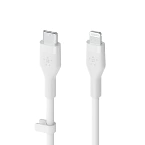 Belkin Boost Charge Flex Câble silicone USB-C vers Lightning (Blanc) - 2 m