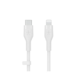 Belkin Boost Charge Flex Câble silicone USB-C vers Lightning (Blanc) - 2 m