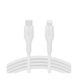 Belkin Boost Charge Flex Câble silicone USB-C vers Lightning (Blanc) - 2 m