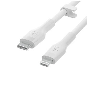 Belkin Boost Charge Flex Câble silicone USB-C vers Lightning (Blanc) - 2 m