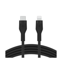 Belkin Boost Charge Flex Câble silicone USB-C vers Lightning (Noir) - 1 m
