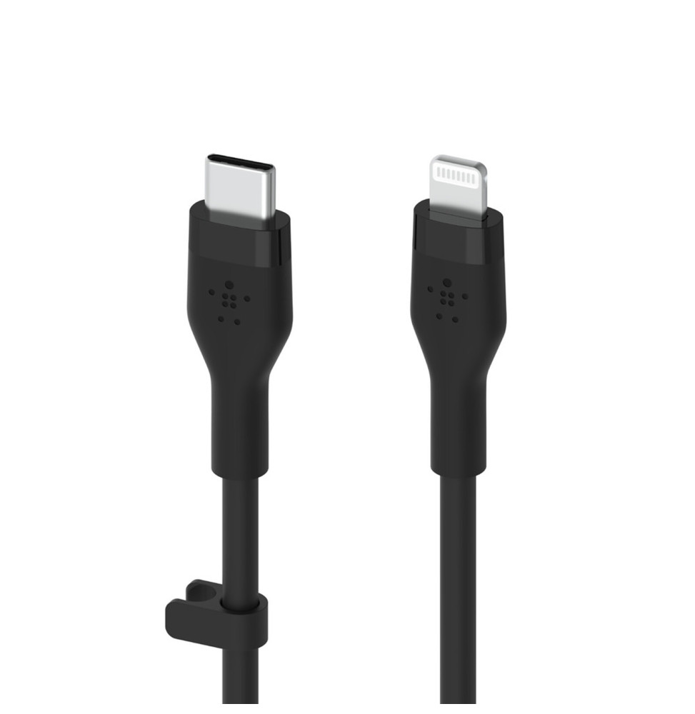 Belkin Boost Charge Flex Câble silicone USB-C vers Lightning (Noir) - 2 m