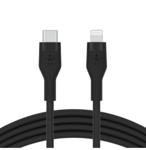 Belkin Boost Charge Flex Câble silicone USB-C vers Lightning (Noir) - 2 m