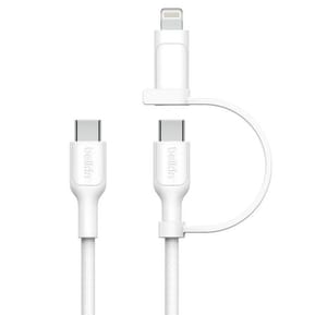 Belkin Boost Charge Pro Câble 2-en-1 USB-C et Lightning (Blanc) — image 2