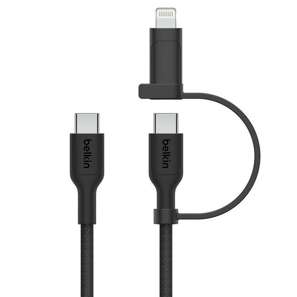 Belkin Boost Charge Pro Câble 2-en-1 USB-C et Lightning (Noir) — image 2