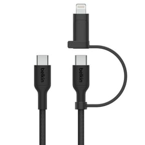 Belkin Boost Charge Pro Câble 2-en-1 USB-C et Lightning (Noir) — image 2