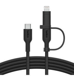Belkin Boost Charge Pro Câble 2-en-1 USB-C et Lightning (Noir)