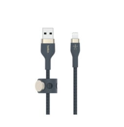 Belkin Boost Charge Pro Flex Câble silicone tressé USB-A vers Lightning (Bleu) - 1 m