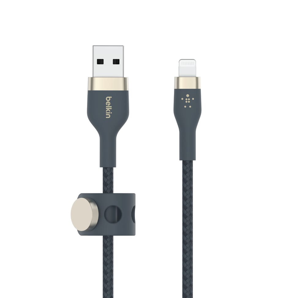 Belkin Boost Charge Pro Flex Câble silicone tressé USB-A vers Lightning (Bleu) - 1 m — image 2