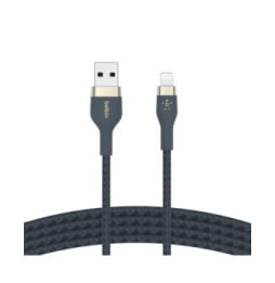 Belkin Boost Charge Pro Flex Câble silicone tressé USB-A vers Lightning (Bleu) - 1 m