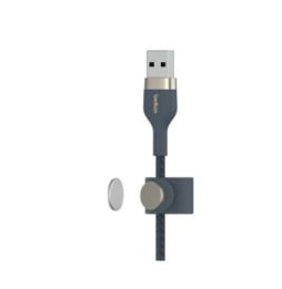 Belkin Boost Charge Pro Flex Câble silicone tressé USB-A vers Lightning (Bleu) - 1 m