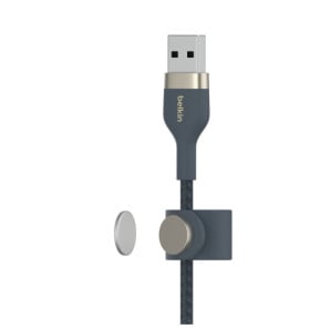 Belkin Boost Charge Pro Flex Câble silicone tressé USB-A vers Lightning (Bleu) - 1 m
