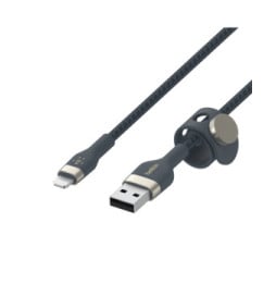 Belkin Boost Charge Pro Flex Câble silicone tressé USB-A vers Lightning (Bleu) - 1 m