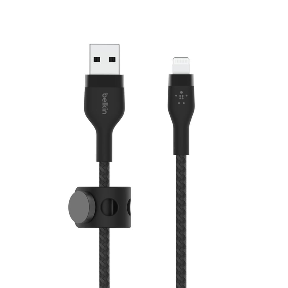 Belkin Boost Charge Pro Flex Câble silicone tressé USB-A vers Lightning (Noir) - 1 m — image 2