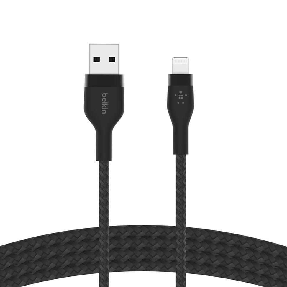 Belkin Boost Charge Pro Flex Câble silicone tressé USB-A vers Lightning (Noir) - 1 m — image 3