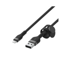 Belkin Boost Charge Pro Flex Câble silicone tressé USB-A vers Lightning (Noir) - 1 m