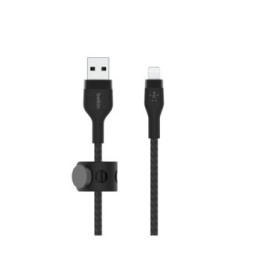 Belkin Boost Charge Pro Flex Câble silicone tressé USB-A vers Lightning (Noir) - 2 m