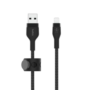 Belkin Boost Charge Pro Flex Câble silicone tressé USB-A vers Lightning (Noir) - 2 m — image 2