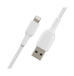 Belkin Câble USB-A vers Lightning MFI renforcé (Blanc) - 1 m