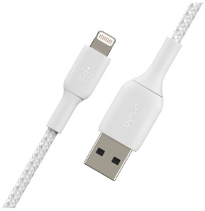 Belkin Câble USB-A vers Lightning MFI renforcé (Blanc) - 1 m