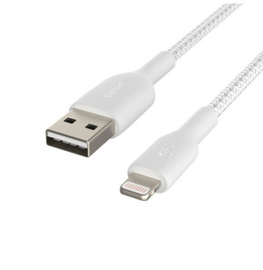 Belkin Câble USB-A vers Lightning MFI renforcé (Blanc) - 1 m